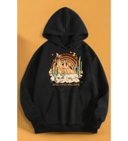 Arizona Baskılı Unisex Oversize Sweatshirt (Siyah)