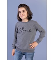 Toontoy Erkek Çocuk Baskılı Sweatshirt (Antrasit Melanj)