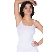 Form Angel 5312 Bayan İnce Askılı Ripli Atlet (Beyaz)