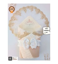 Kışlık Prizma Bebek Kundağı Unisex Bebek Dış Kundak Battaniyesi Hastane Çıkışı Kundak Battaniye (Sütlü Kahve)