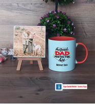 Babaya Hediye Fotoğraflı Dekoratif Taş, Kupa Bardak Beyaz Hediye Babaya Doğum Günü Hediyesi (Model 13)