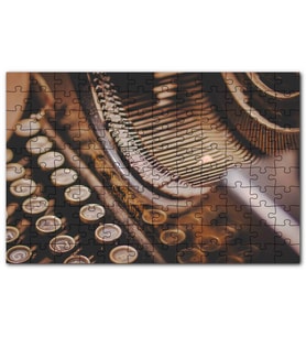 Cakapuzzle Antika Daktilo Yakın Çekim Puzzle Yapboz MDF (Ahşap) (255 Parça)