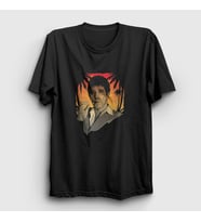 Presmono Unisex Beyaz Hawaii Film Scarface T-Shirt 250810tt (Siyah)