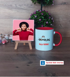 Odyolog Fotoğraflı Dekoratif Taş, Kupa Bardak Beyaz Hediye (Model 2)
