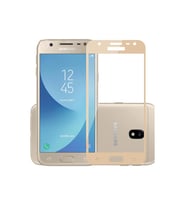 Galaxy J3 Pro Ekran Koruyucu Ekranı Tam Kaplayan Düz Cam Ekran Koruyucu (Gold)