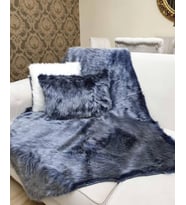 YILMAZHOME Peluş Koltuk Şalı ( 90x150 Ölçü) (Lacivert)