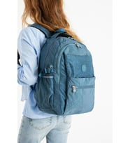 Klinkır Kadın Sırt Çantası Gümlük Kullanıma Uygun Büyük Boy Seyahat Çantası 43*30 Cm (Mavi)