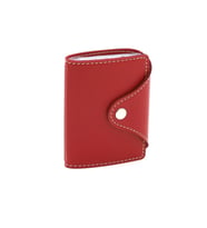 Kredi Kartlık 20 Kart Kapasiteli Dikey Credit Card Holder Rainbow Vegan 7,5x9,7 cm (Kırmızı)