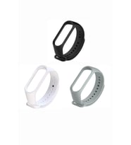Xiaomi Mi Band 3-4 Silikon Kordon 3'lü Set Kırmızı Turuncu Sarı (Gri)