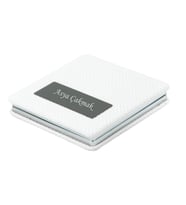 İsim Baskılı  Ayna  Kişiye Özel  Mini Ayna ( 6 X 6 CM ) (Beyaz)