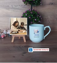 Matematik Öğretmeni Fotoğraflı Dekoratif Taş, Kupa Bardak Beyaz HediyeÖğretmenler Günü Hediyesi (Model 5)