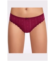 İlke Kadın Jakarlı (Transferli Rİbana) Dantelli Bikini 273 - 12 Adet (Vişne)