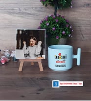Endüstri Mühendisi Fotoğraflı Dekoratif Taş, Kupa Bardak Beyaz Hediye (Model 12)