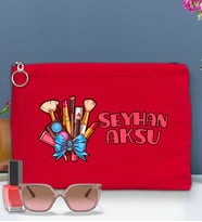 BK Gift Kişiye Özel İsimli-3 Astarlı Portföy Çanta 30x21cm(12 Renk Seçeneği), Baskılı El Çantası, Organizer Çanta (Kırmızı)