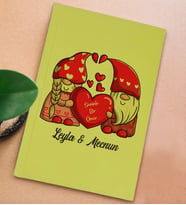BK Gift Kişiye Özel Sevgili İsimli Sert Kapaklı Sarı Defter, Sevgiliye Hediye, Doğum Günü Hediyesi, Anı Defteri (Model 2)