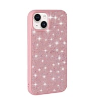 iPhone 13 Kılıf Parlak Taşlı Tasarım Pırlanta Kılıf (Pembe)