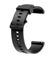 Samsung Galaxy Watch 42mm Kordon Tokalı Ekose Silikon (Siyah)