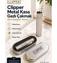 Clıpper Marka Metal Gazlı Çakmak (Krom)