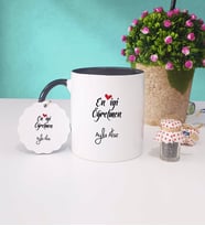 En İyi Öğretmen Kupa Bardak ve Anahtarlık (Siyah)