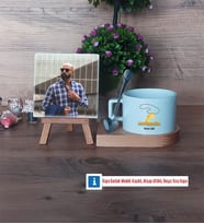 Antrenör Fotoğraflı Dekoratif Taş, Kupa Bardak Beyaz Hediye (Model 8)