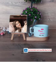 Öğretmene Hediye Fotoğraflı Dekoratif Taş, Kupa Bardak Beyaz Hediye Öğretmenler Günü Hediyesi (Model 8)