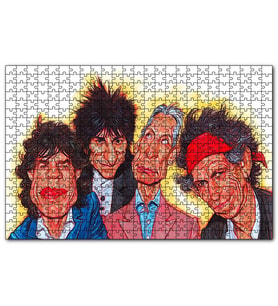 Cakapuzzle Rolling Stones Karikatürize  Puzzle Yapboz MDF (Ahşap) (255 Parça)