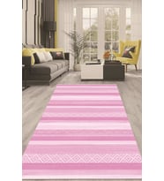 Dijital Kaymaz Taban Yıkanabilir Modern Renkli Salon Halısı Mutfak Halısı Yolluk ND-HT-1002 (Pembe)