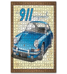 Cakapuzzle Porsche 911 Kılasik Modeli Görseli Puzzle Yapboz MDF (Ahşap) (1000 Parça)