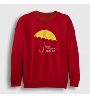 Presmono Unisex Beyaz Umbrella How I Met Your Mother Sweatshirt 196120tt (Kırmızı)