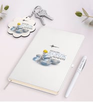 BK Gift Kişiye Özel Jeofizik Mühendisi Siyah Defter Kalem Ve Anahtarlık Hediye Seti (Model 2)