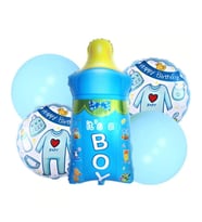 İyiki Doğdun Biberon 5 li Set Folyo Balon (Mavi)