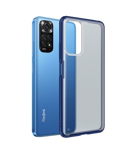 Vendas Xiaomi Redmi Note 11 Uyumlu Venga Serisi Mika Arka Tasarımlı Renkli Kenarlı Premium Kılıf (Lacivert)