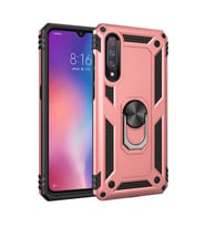 Xiaomi Mi 9 Kılıf Yüzüklü Zırh Tank Vega (Rose)