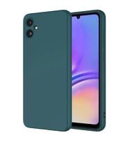 Samsung Galaxy A05 Kılıf Kamera Korumalı iÇi Süet Dokulu Lansman Tipi Silikon (Koyu Yeşil)
