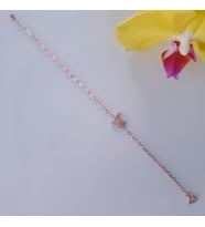 kelebekli gümüş bileklik (Rose)
