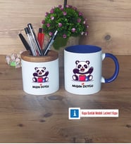 Sevimli Panda Kalemlik, Kupa Bardak T Kişiye Özel Hediye (Model 6)