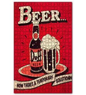 Cakapuzzle Buff Beer Görseli Puzzle Yapboz MDF (Ahşap) (255 Parça)
