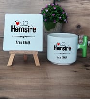 Hemşire Hediye Seti Kupa Bardak T Kulplu ve Dekoratif Taş Tıp Bayramı Hemşireler Günü Hediyesi (Model 8)