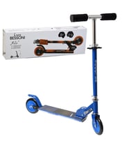 120 mm Silikon Teker, Boy Ayarlamalı Katlanır Metal Scooter (Mavi)