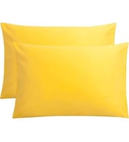 Düz Pamuklu 2'li Yastık Kılıfı 50X70 cm (Sarı)