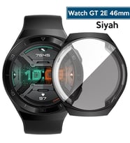 Ally Huawei Watch GT2E 46mm 360 Koruma Ultra Ince Silikon Kilif (Siyah)