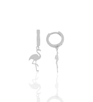Söğütlü Silver Gümüş flamingo küpe (Gümüş)