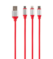 İTHİNK SILVER KABLO ÇOKLU ŞARJ 3in1 (Kırmızı)