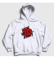 Presmono Unisex Beyaz Logo Rock New Model Army Kapüşonlu Sweatshirt 485679tt (Beyaz)