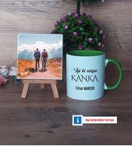 Kankaya Hediye Fotoğraflı Dekoratif Taş, Kupa Bardak Beyaz Hediye (Model 14)