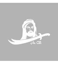 Zülfikar Hz Ali Araba Sticker siyah 18x11 CM (Beyaz)