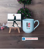 Abiye Hediye Fotoğraflı Dekoratif Taş, Kupa Bardak Beyaz Hediye (Model 5)