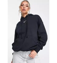 Nike Sportswear Phoenix Fleece Oversize Kesim Kadın Gri Sweatshrit (Siyah)