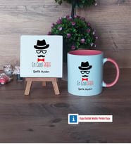 En Cool Baba Dekoratif Taş, Kupa Bardak Kırmızı Hediye Babaya Hediye (Model 5)