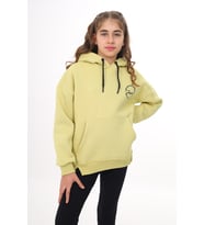 Toontoy Kız Çocuk Baskılı Sweatshirt (Açık Yeşil)